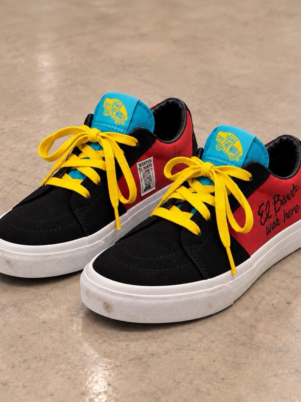 Vans x The Simpsons El Barto Old Skool Shoes Black Red Yellow|Women’s 8.5 / Men7